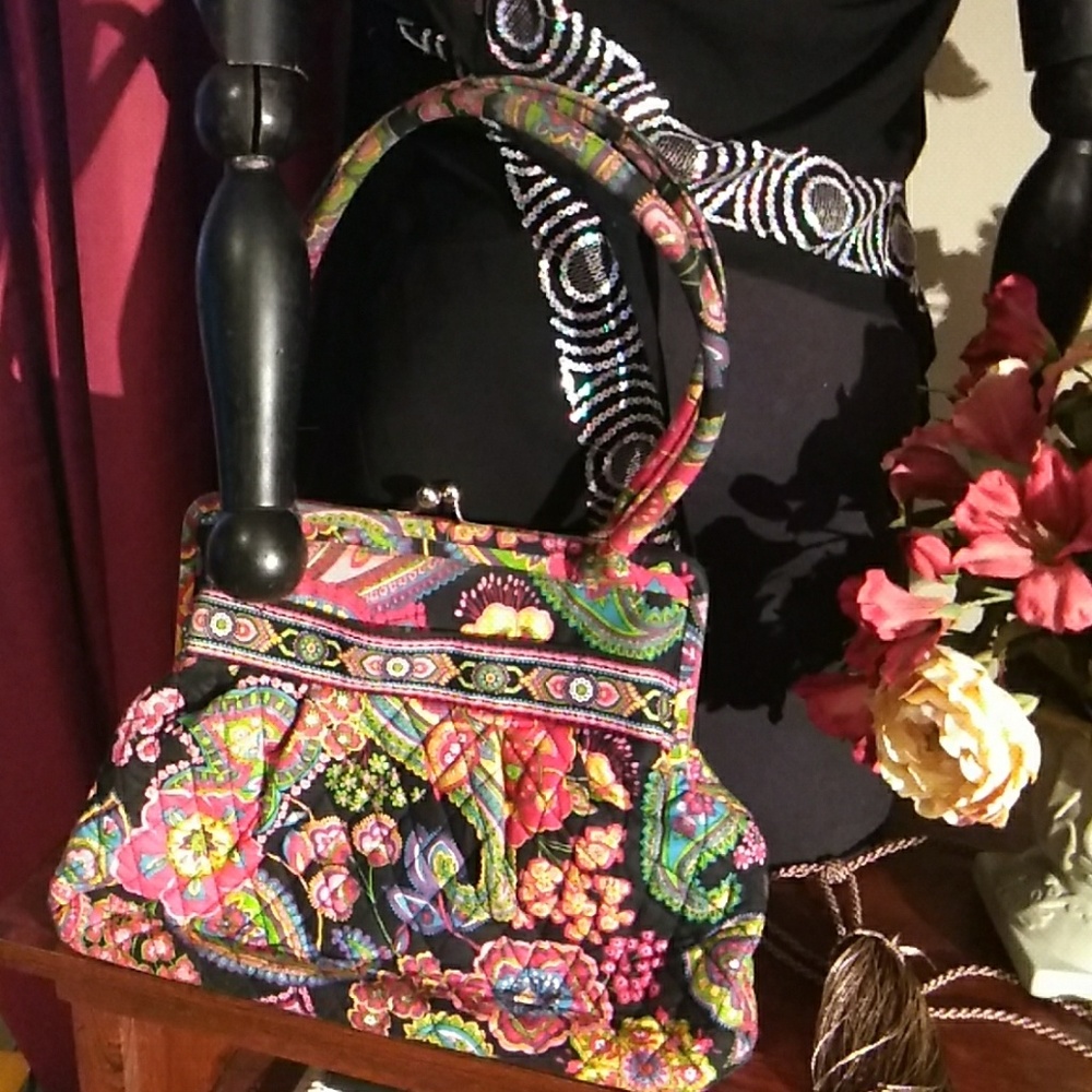 Vera Bradley Colorful Paisley Floral Design Purse